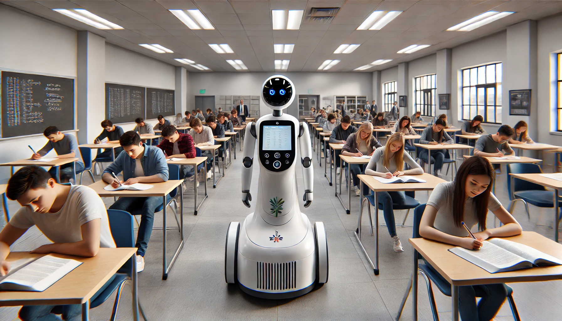 Robot Invigilating Exam Hall