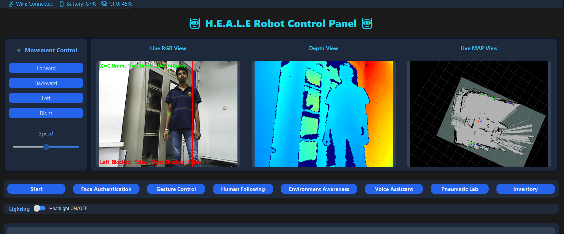 Robot Control Panel
